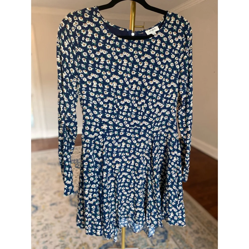 Umgee USA Floral Mini Dress Fit & Flare Cottagecore Spring Summer Boho Garden